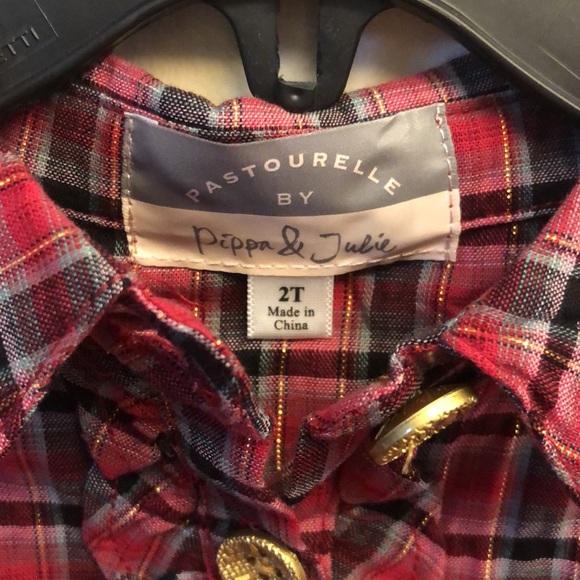 Pastourelle by Peppa & Julie 2pc Red/Black & Denim set size 2T π€© K1 - Picture 7 of 9